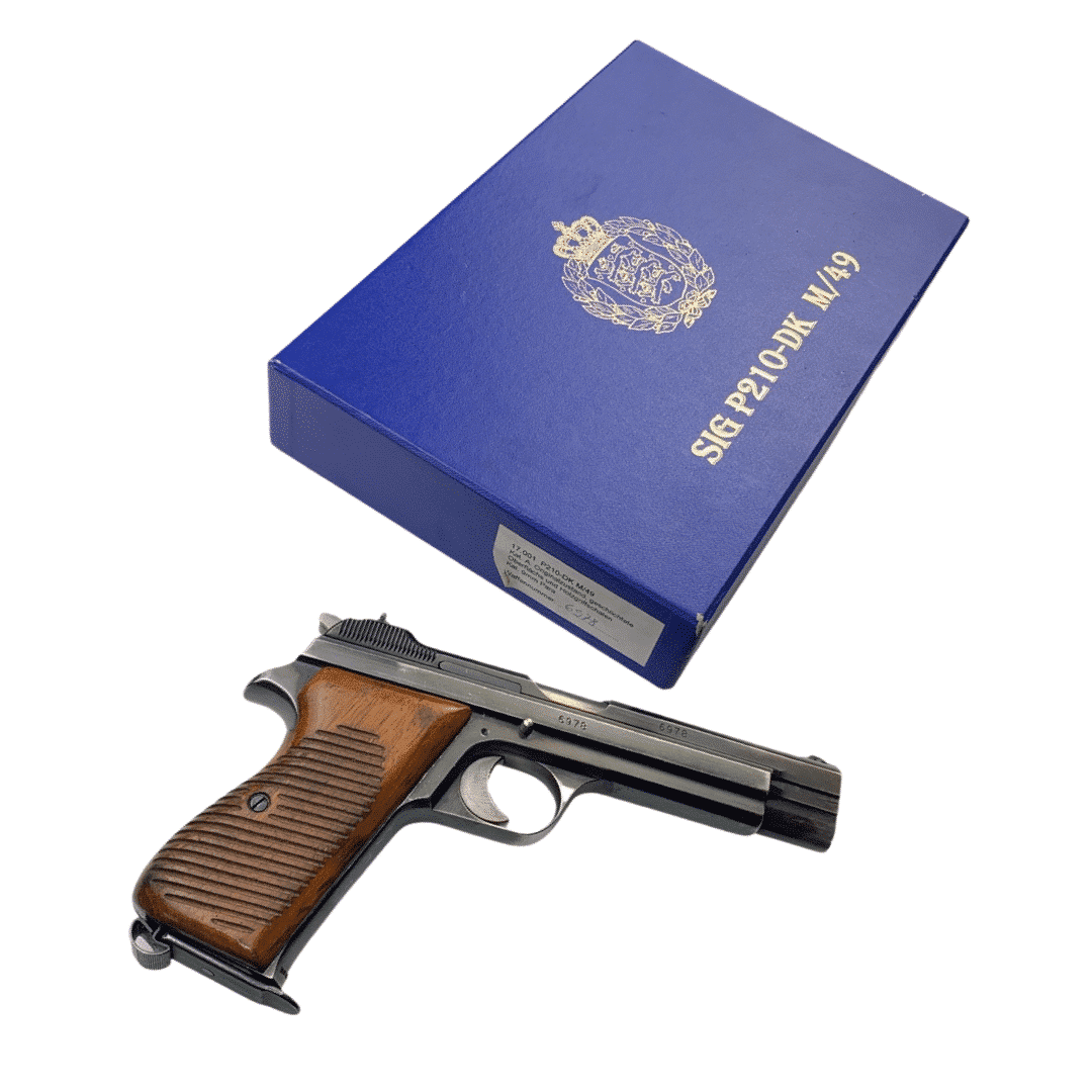 Poignée KSD SIG P210-1/-4/-5/-6 / DK M49 Avec Anneau De Cordon - Noix, Neuve Sous Blister