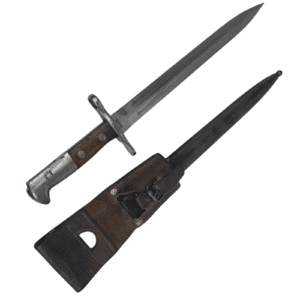 Swiss M. 1918 bayonet made by Elsner Schwyz  K31 W Scabbard and Frog