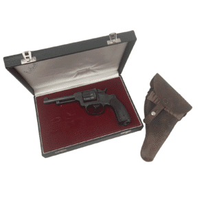 W+F Bern Schmidt Swiss 1882/1929 Revolver 7.5 Ordnance w Box and Holster