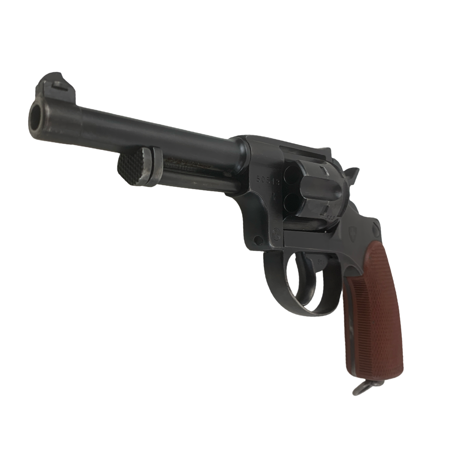 W+F Bern Schmidt Swiss 1882/1929 Revolver 7.5 Ordnance Red Grips