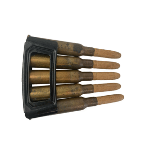 1925 6.5x53mmR Dutch Männlicher Wood Blank Round Vintage Ammo 5-RD Clip