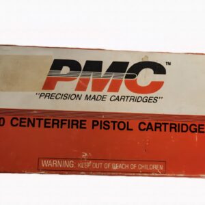 Vintage PMC Partial 34 Round Box of 9x19mm Luger JSP