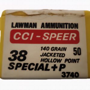 Vintage CCI SPEER Lawman 38 Special +P 140gr JHP Partial Box of 19rds