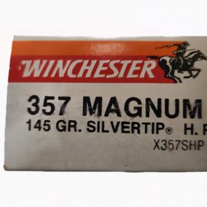Vintage Winchester Partial 35 Round Box of 357 Magnum 145gr Silvertip HP