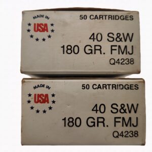 Vintage Winchester 83 Rounds of .40 S&W 180gr FMJ