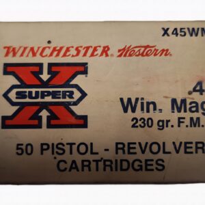 Vintage Winchester Western .45 Winchester Magnum 230gr FMC Partial Box 12rds