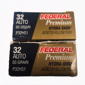 Vintage Federal 32 ACP 65gr Hydra Shock 38rds