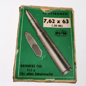 Vintage Single Round of 7.62x63mm (30.06) DWM w/Original Box