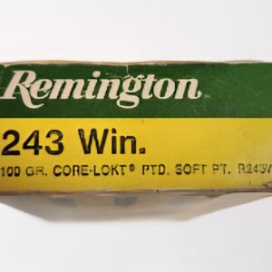 Vintage Remington .243 Winchester 100gr Core Lokt SP 20rd Box