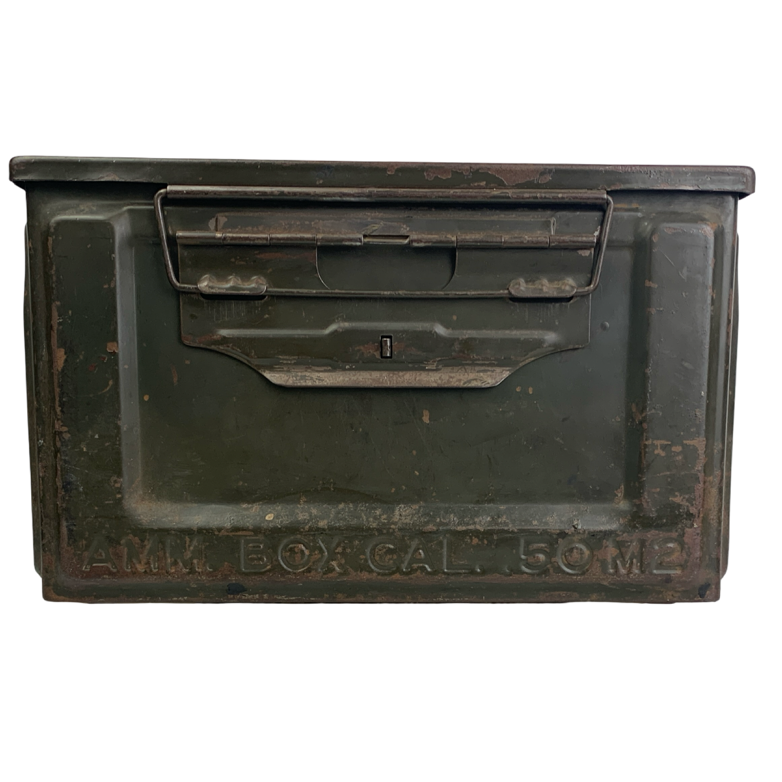Surplus M2 50 Cal. Ammo Can Made by Belmont - Flaming Bomb - WWII