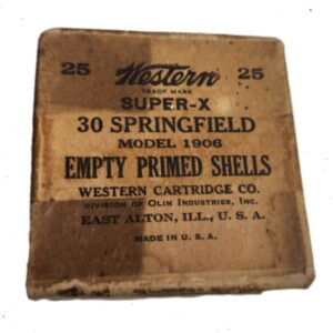 Vintage Western Super X Primed Empty Brass 30.06 Box of 22