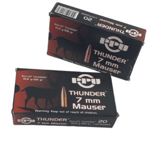 7mm Mauser PPU Thunder 158GR Soft Point 20-RD Box NOS