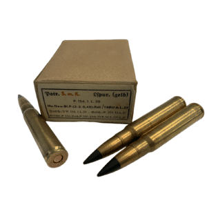 1938 SmK L'Spur 'Black Tip' 8mm Mauser AP Tracer 15-Rds in Original Box