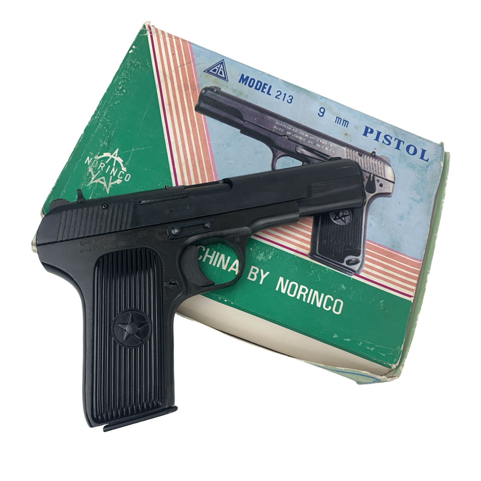 State Factory 66 Norinco 213 9mm Tokarev Pistol w Box & 2