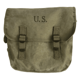WWII US Army Musette Bag with Rain Poncho & Extras 1942 / 1944