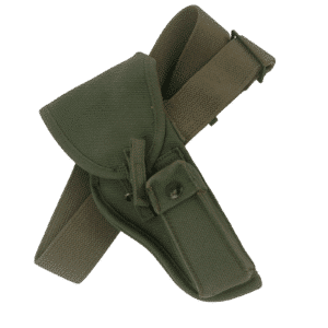 Korean War Canadian P51 Browning Hi-Power Holster & Web Belt - 1953